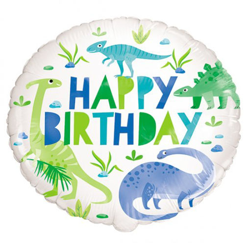 Picture of BLUE & GREEN DINOSAUR FOIL BALLOON 18 INCH